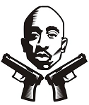 Tupac v2 Decal Sticker